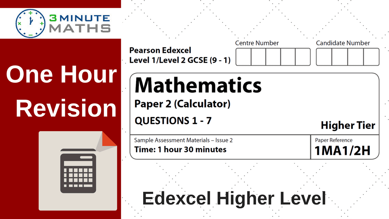 Maths Past Papers - Edexcel GCSE Higher Calculator Questions.