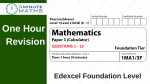 Revise Edexcel GCSE Maths Foundation Paper 3