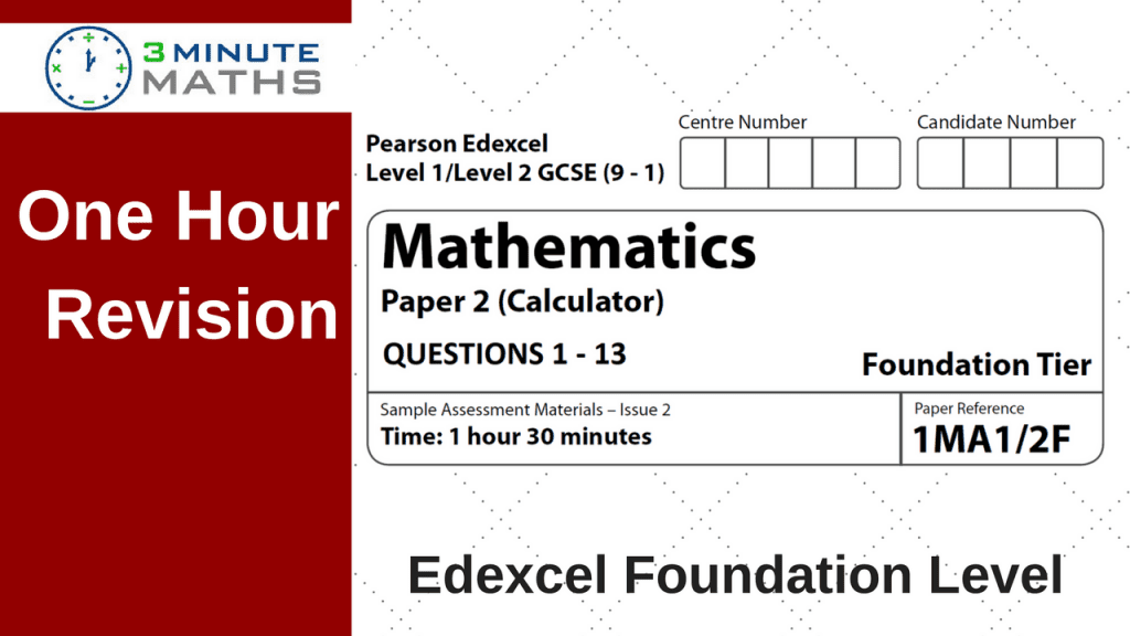 Edexcel GCSE Maths Foundation Past Paper