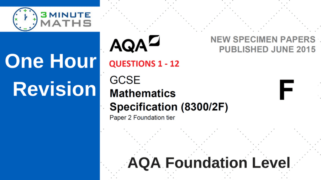 AQA Maths Past Paper - Foundation 2 - with video solutions