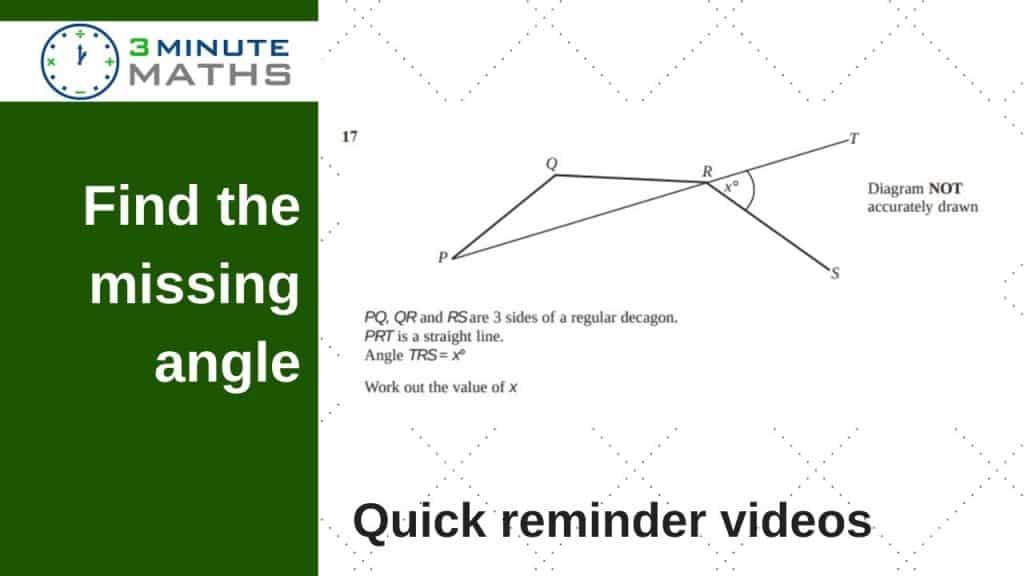 Finding the missing angle in a regular polygon