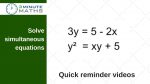 how to solve difficult simultaneous equations