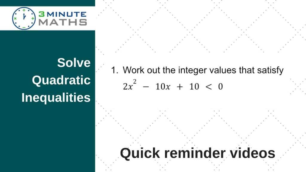 How to solve quadratic inequalities