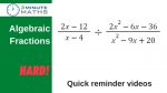 Algebraic fractions