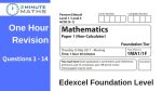 Edexcel GCSE Foundation Maths